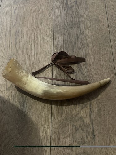 Vintage cow horn bugle - horn,