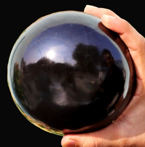 Crystal ball sphere - crystal, black