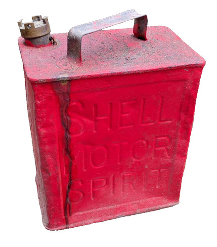 Red shell motor spirit petrol - red,