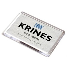 FRIDGE MAGNET - Krines - Velo-Vocha - Greece - Lat/Long