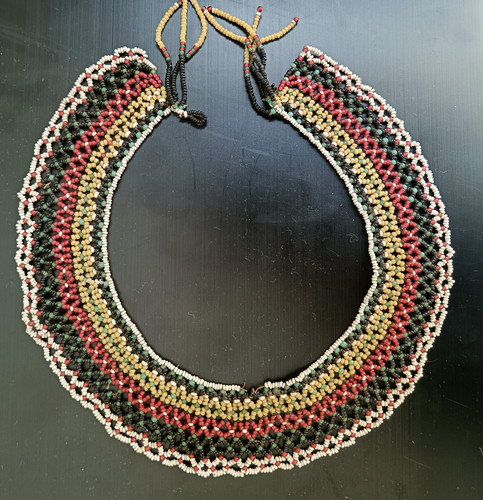 Antique beadwork collar - beadwork,