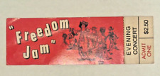 "Freedom Jam" Concert Ticket Stub Old Vintage Evening Concert Admit One US Army?