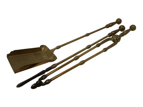 Brass fire side set poker - set,