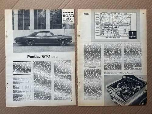 Pontiac gto autocar road test - pontiac,