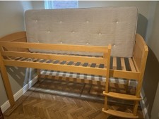 Aspace Small Single Wooden Mid Sleeper Bed In Good Used Condition