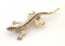 Vintage rhinestone lizard