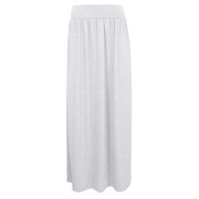 WOMENS LADIES PLEATED FOLD OVER WAIST LONG VISCOSE JERSEY MAXI SKIRT PLUS SIZE
