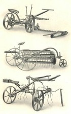 HAYMAKING MACHINERY. "Albion" 2-horse Mower. Martin rake. Blackstone Turner 1912