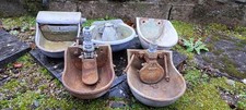 5 x  Galvanised, water trough, cattle, sheep drinker, planter bird bath