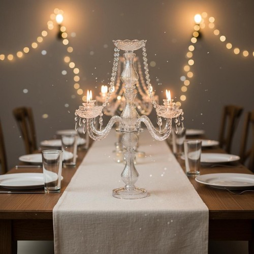 Crystal candelabra elegant - crystal,