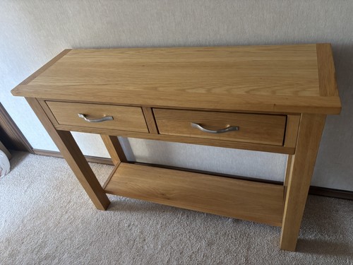 Oak console table - table, two