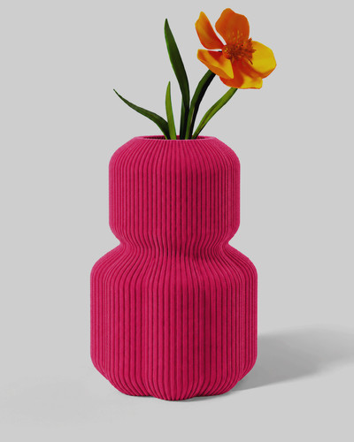 Modern ribbed flower vase - modern,