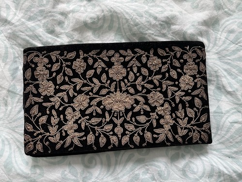 Vintage black velvet couch - vintage,