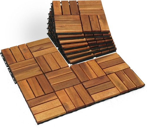 Wood interlocking deck tiles - deck,