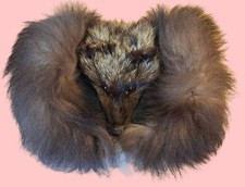 Stunning 1940s Fox Fur Muff Bag
