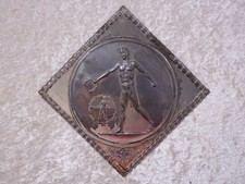 Antique Metal Plaque Tennis