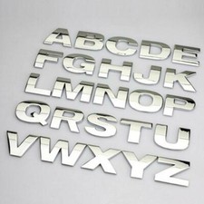 Chrome 3D Self-Adhesive Letter Number Car Badge Emblem Sticker Home Car UK FAST
