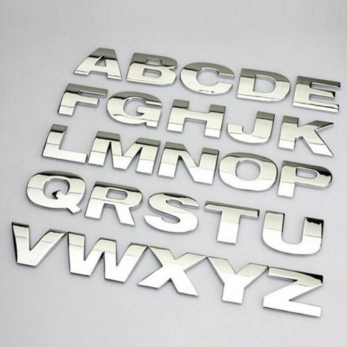 Chrome self adhesive letter - chrome, self-adhesive