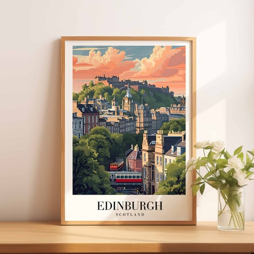 Edinburgh cityscape - a4,