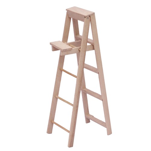 Beige wooden mini ladder - beige,