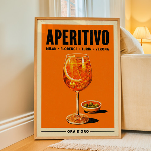 Aperitivo cocktail poster - aperitivo,