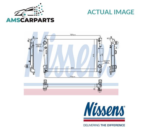 Engine cooling radiator - engine, 61915