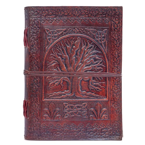 Leather journal tree life - journal,