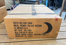 EARLIEST CONTRACT DATE (1981) US MILITARY CASE "BROWN BAG"  MRE's SEALED & FULL