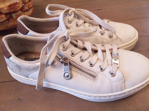 Rieker white leather trainers - leather,