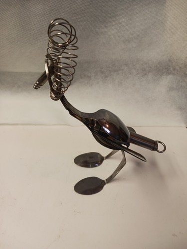Metal art bird spoon - metal, bird,