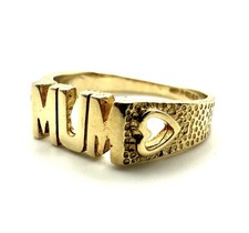 9ct Gold Mum Ring Yellow Gold