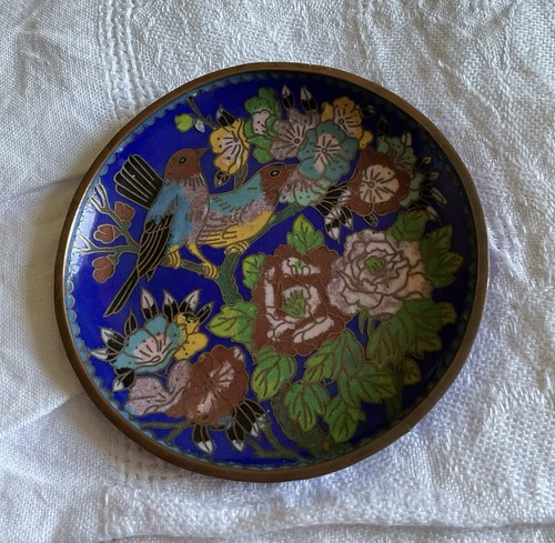 Vtg cloisonné bird - bird, trinket
