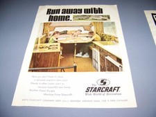 VINTAGE..1970 STARCRAFT EXECUTIVE 6 CAMPER..1-PAGE COLOR SALES AD...RARE! (831T)