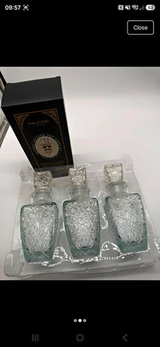 Glass crystal vanity bottle - glass/crystal,
