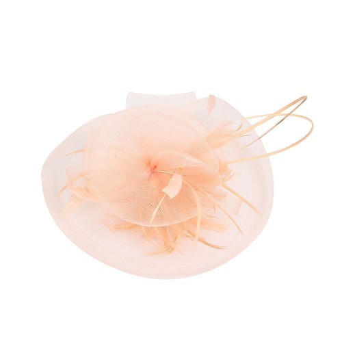 Flower feather fascinator - flower,