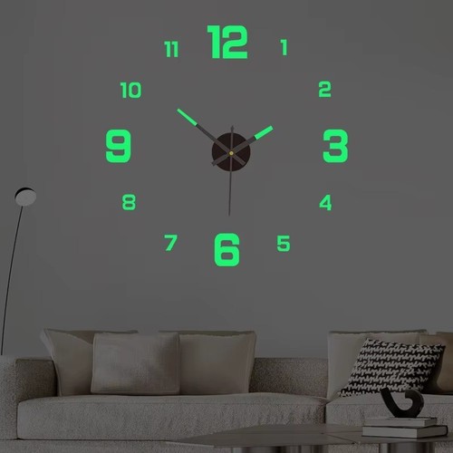 Luminous wall clock silent - 12",