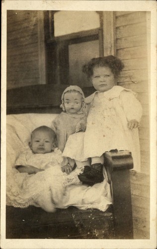 Rppc antique doll - antique, baby