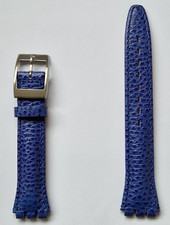 Blue Leather 17mm Padded Watch