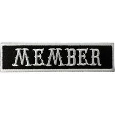 MEMBER Patch Iron Sew On Biker