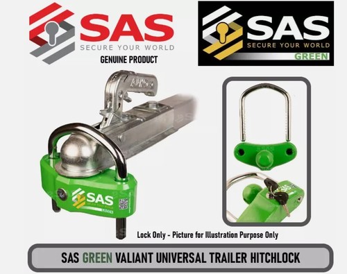 Caravan hitch lock sas green - caravan,