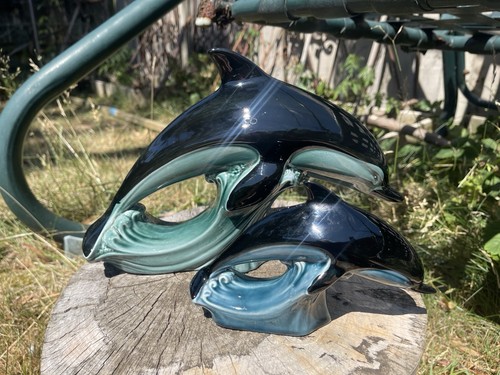 Two poole pottery - two, dolphin