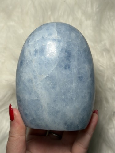 Blue calcite large - blue, freeform