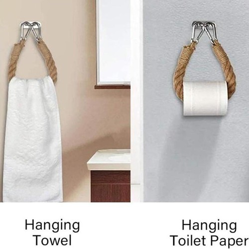 Chunky rope toilet roll holder - chunky,