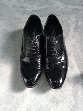 Shiny Black Formal Men's Shoes Size 9 Lace Up Formal Dress Shoes Wedding Shoes