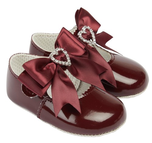 Baby shoes burgundy patent - baby,