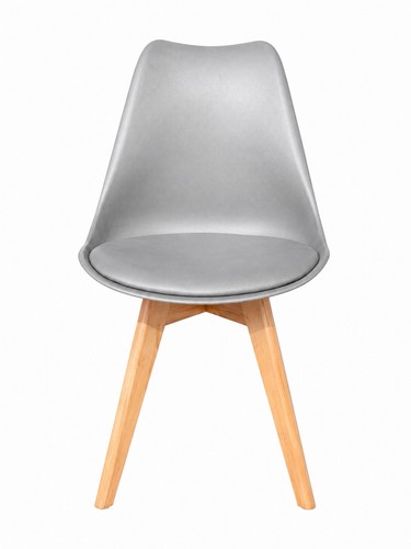 Grey faux leather dining chair - grey,
