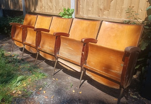 Vintage theater seats set 5 - theater,
