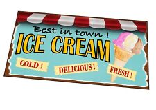 Vintage Ice Cream Sign Retro Ice Cream Parlour Sign Ice Cream Shop Sign Plaque