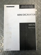 YANMAR OPERATION & MAINTENANCE MANUAL Vi017U MINI EXCAVATOR MUA64ENMA00104