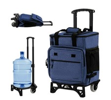 50-Can Large Rolling Cooler with Adjustable Handle and Bottom Plate